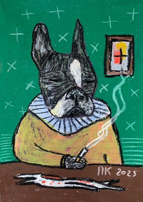Smoking dog #80 by Pavel Kuragin
