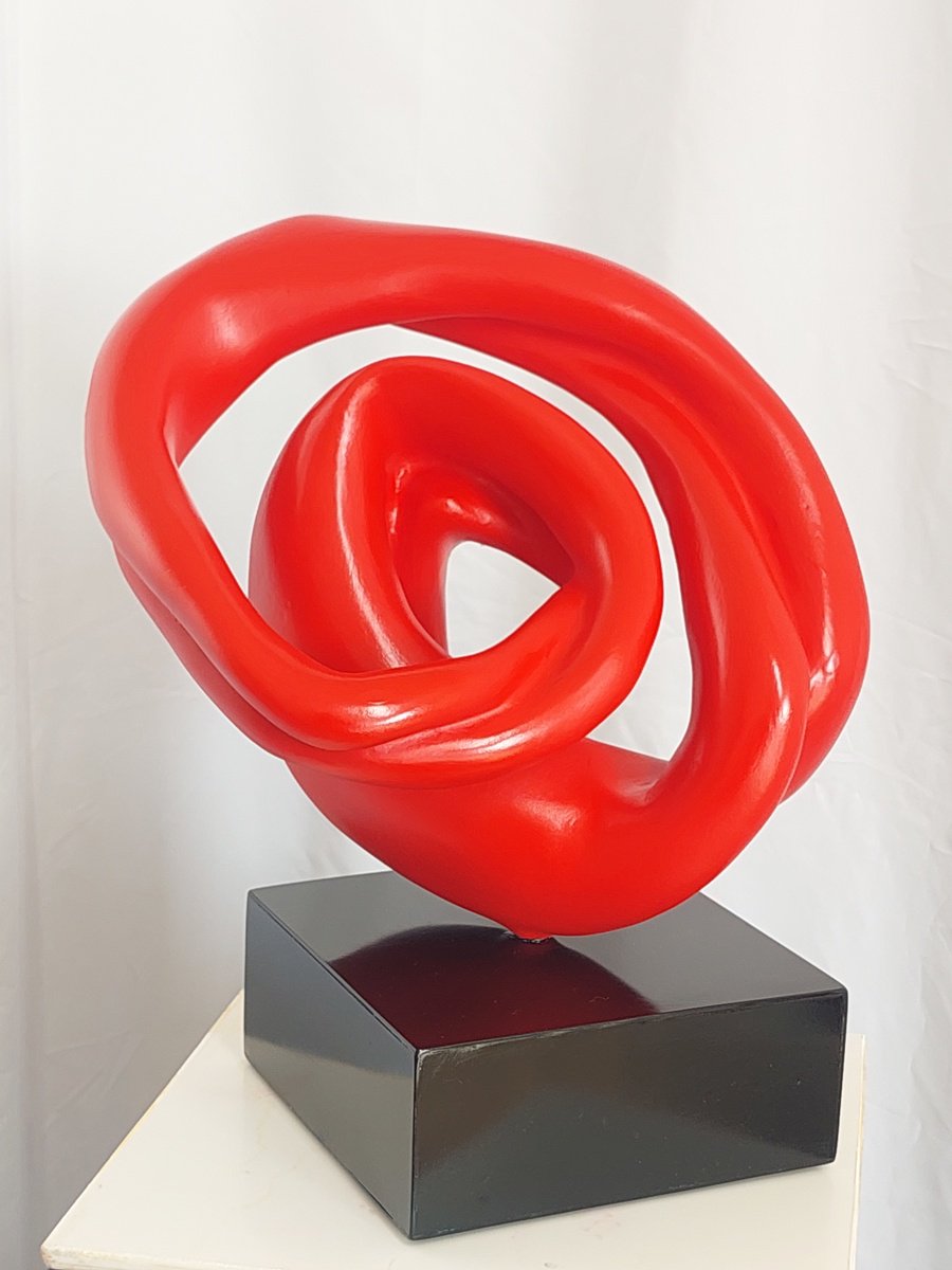 Abstract Sculpture By Cristian Cuevas, 12 X 7, The Infinity Line, Original Artwork
