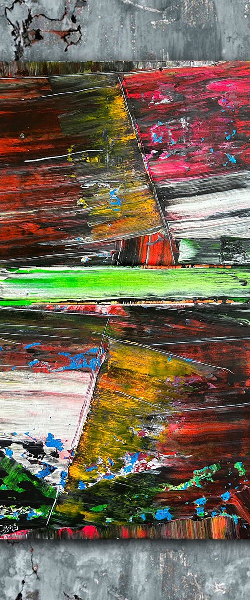 "Chronic Pain" - Original PMS Abstract Acrylic Painting On Canvas - 24" x 36" by Preston M. Smith (PMS)