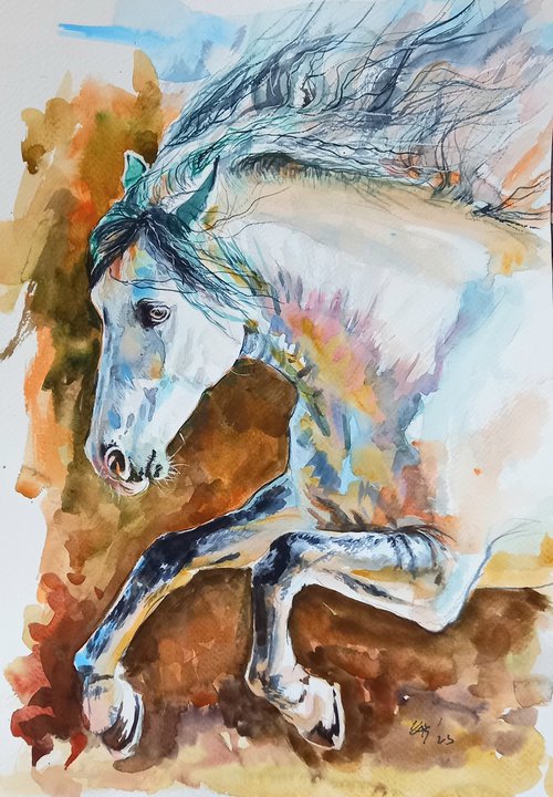 Running horse II by Kovács Anna Brigitta
