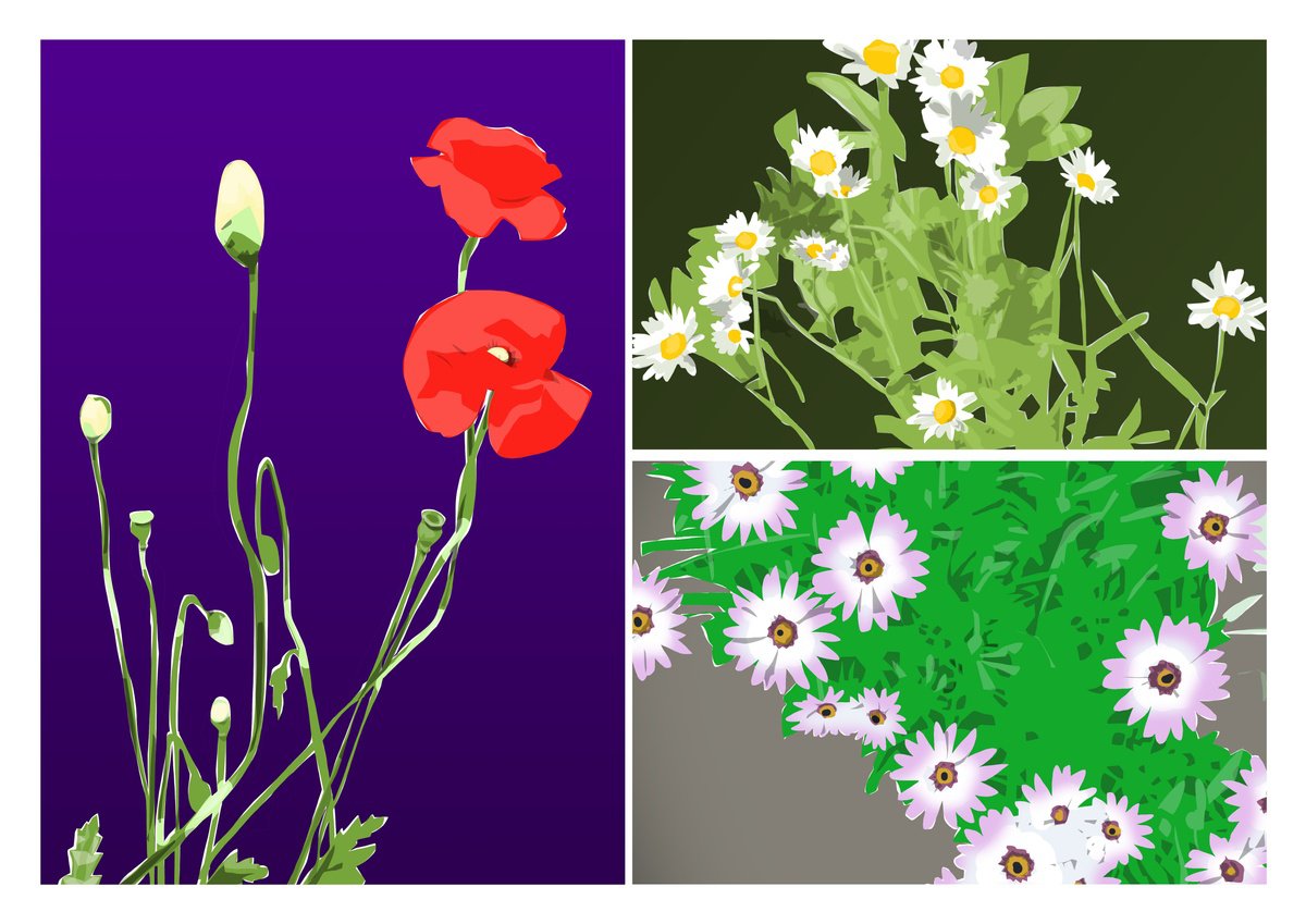 Illustrative Botanical Giclee Print By Nick Sellers, 17 X 12", Summer Daze Ii, Original Artwork