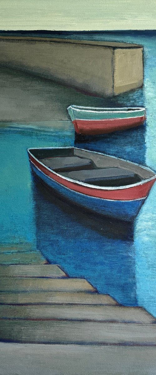 Harbour Slope Boats by Nigel Sharman