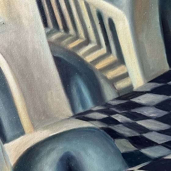 Original Oil Painting The Equilibrist Dream