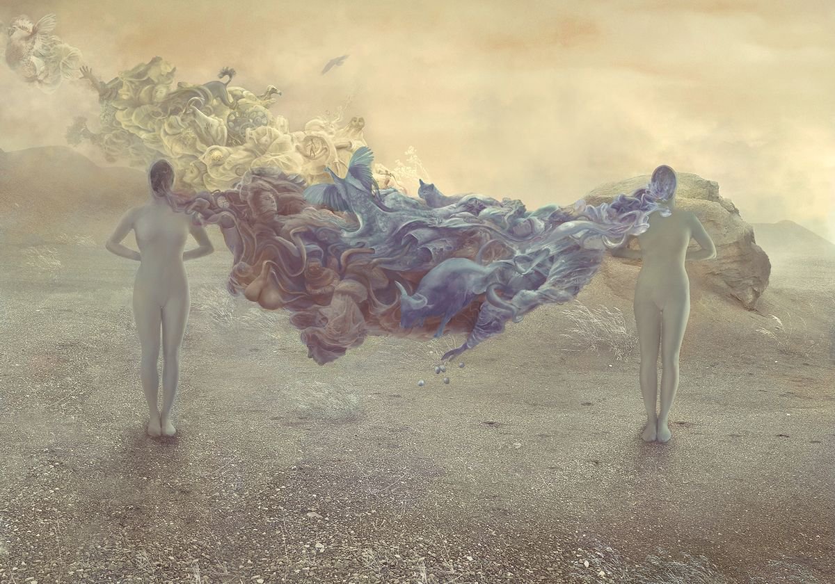 Surrealistic Portrait Photograph By Nikolina Petolas, 27 X 19", No Words, Original Artwork