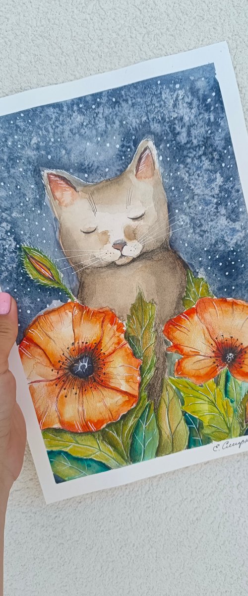 Cute Cat by Evgenia Smirnova