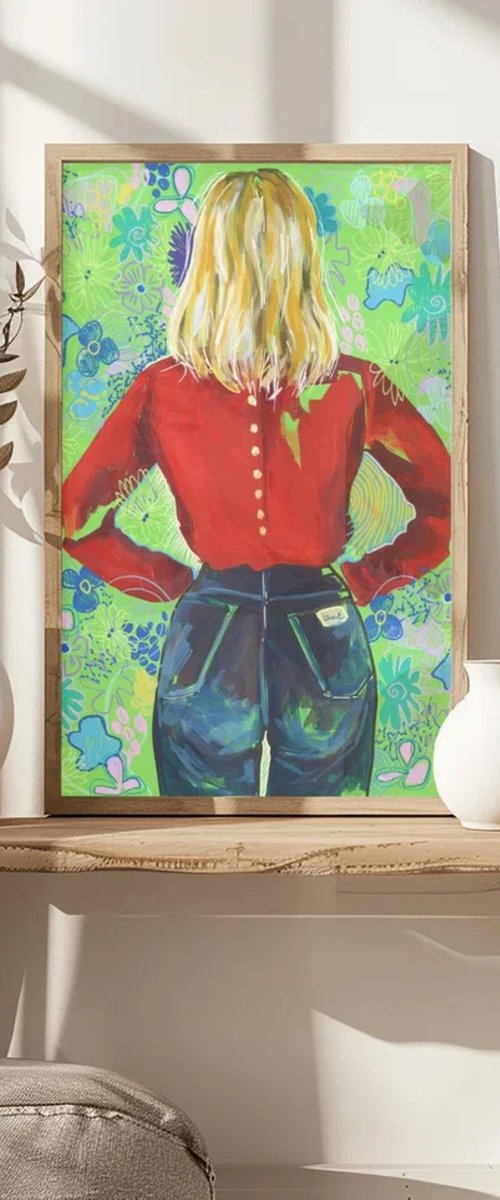 Colorful Woman Floral by Sasha Robinson