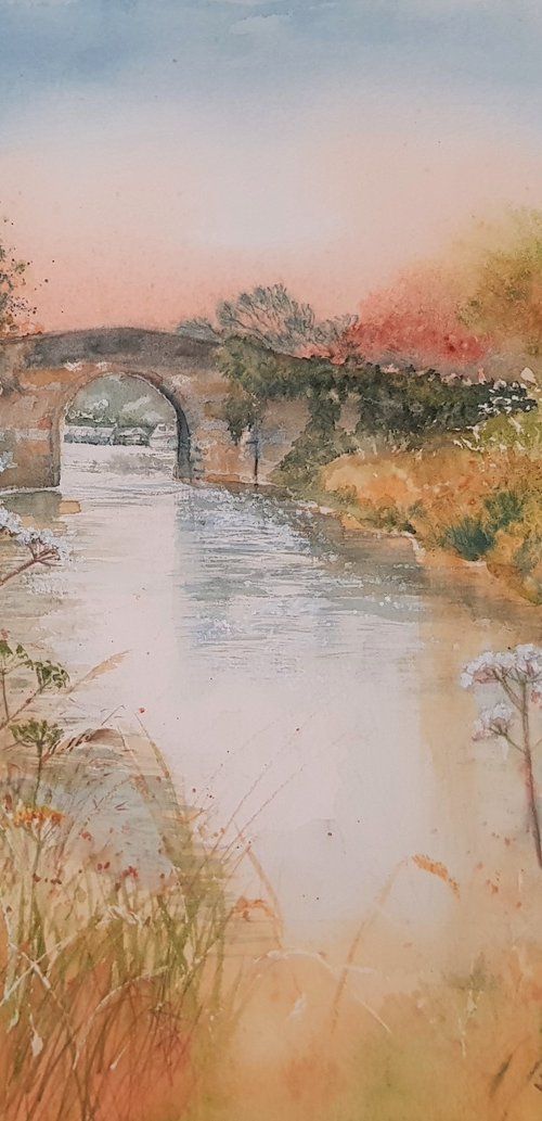 Summer Morning by the Thames at Radcot by Michele Wallington