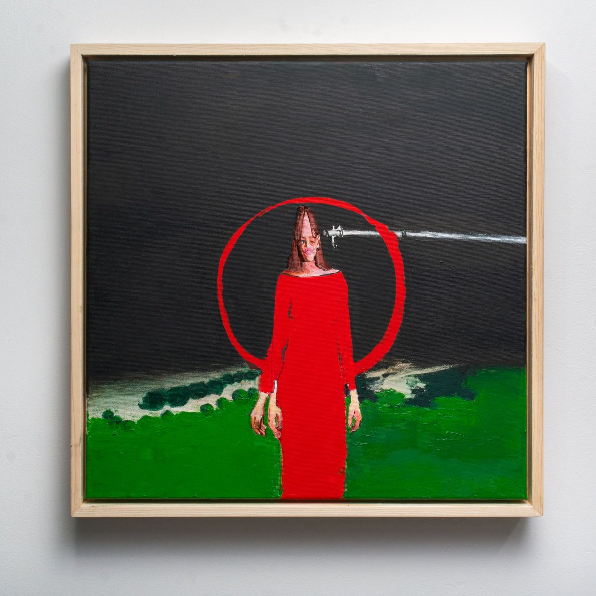 Surrealistic Portrait Oil Painting By Bohdan Katolyk, 17 X 17, Rudimentary Dreams I, Original Artwork