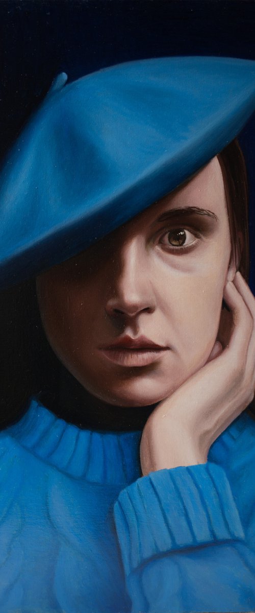 Blue portrait by Gennaro Santaniello