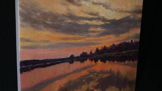 Sunset painting - sky landscape
