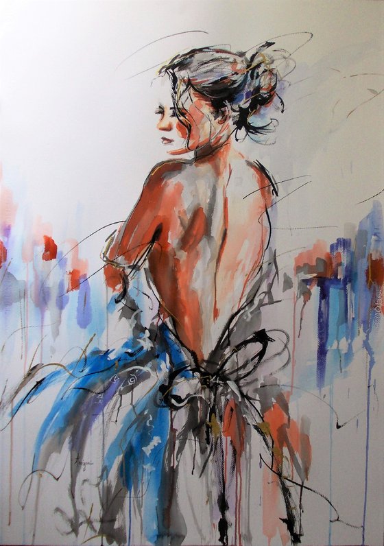 Infinite II- Figurative Woman on Paper