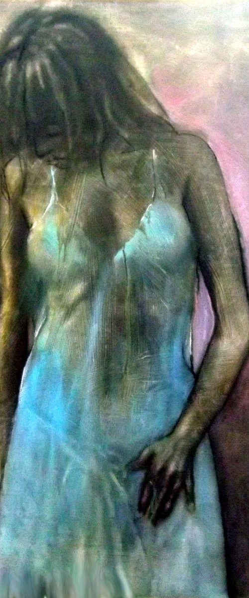 Girl in Blue by Anthony Barrow BA(Hons) Fine Art