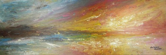 Sunset Shore  (Large, Panoramic, 120x40cm)