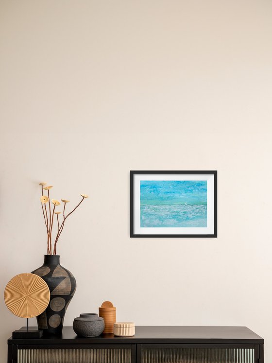 Teal sea waters