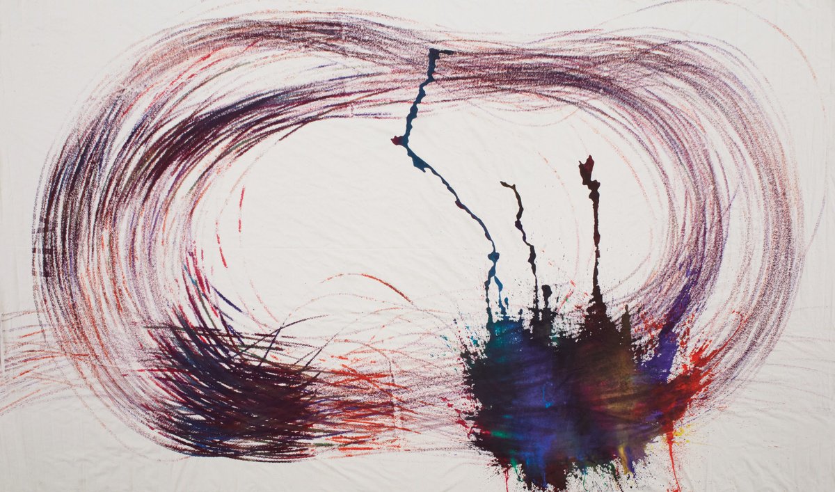 Geometric Abstract Acrylic Painting By Simon Findlay, 214 X 126", Sonnenallee S41, Original Artwork