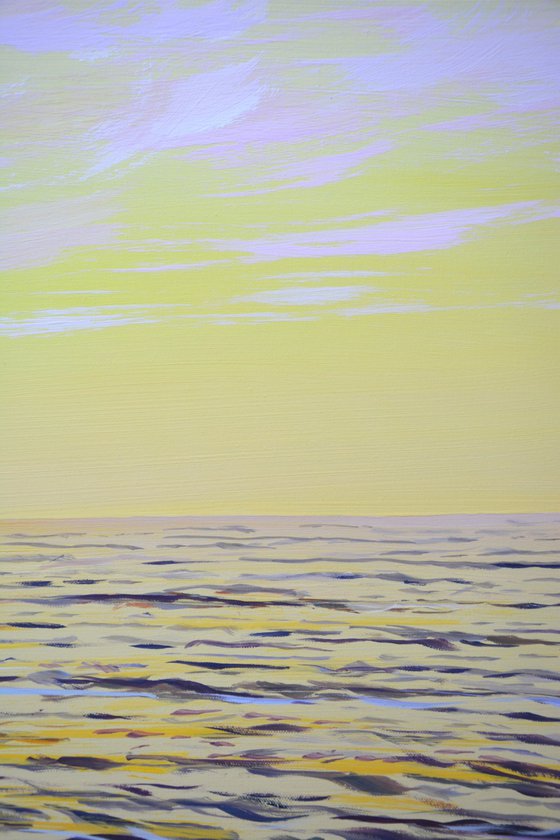Gentle sea. Sunset.