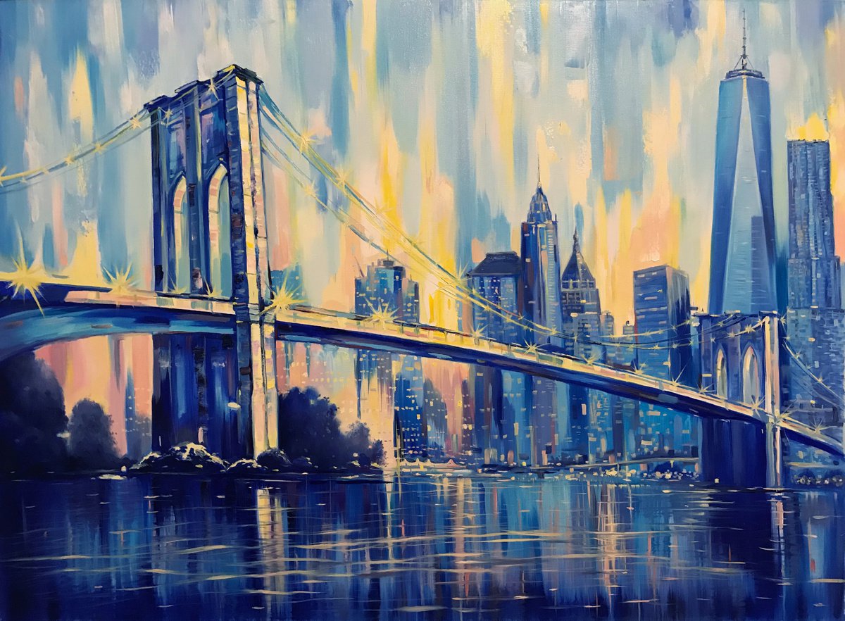 Brooklyn bridge oil painting by Dmitry King
