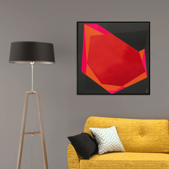 Abstract Painting - Diamond Pink - 95x95cm - Ronald Hunter - 05N