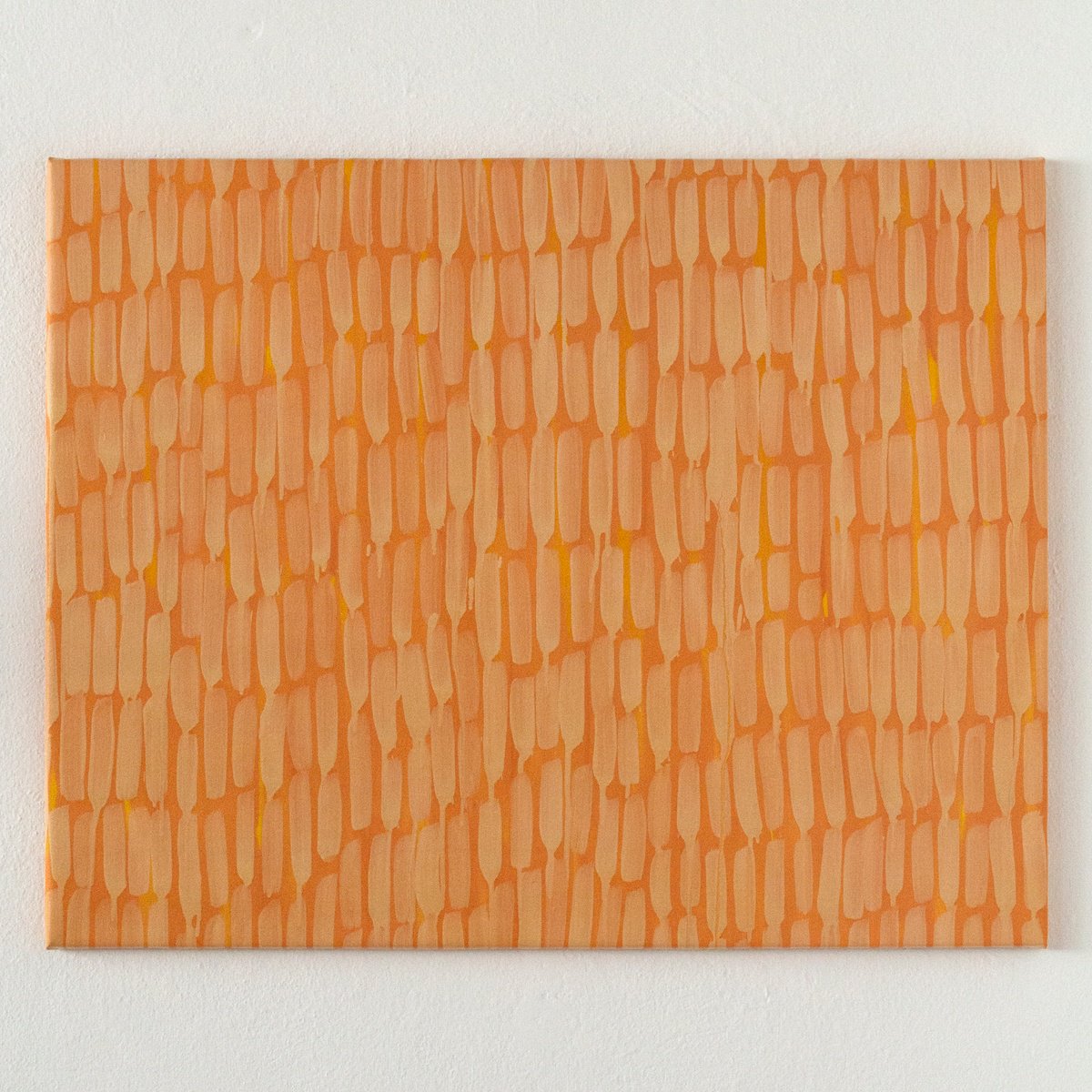 Expressive Abstract Oil Painting By Petr Johan Marek, 37 X 30", Orange No.1, Original Artwork