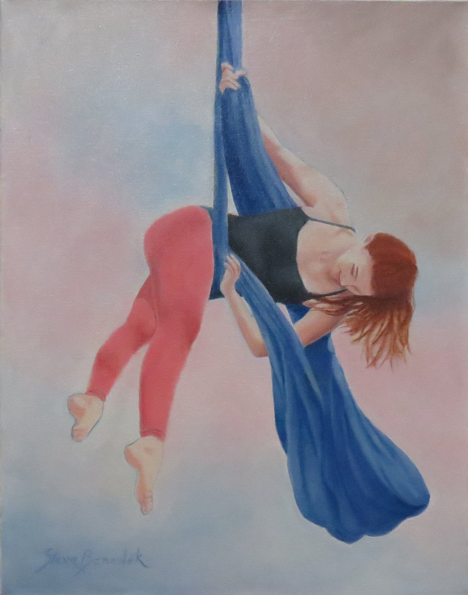 Acrobat in Red and Blue by Stephen Benedek
