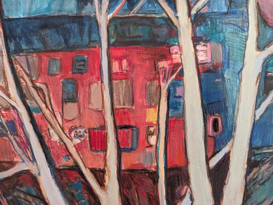 Block Behind the Trees