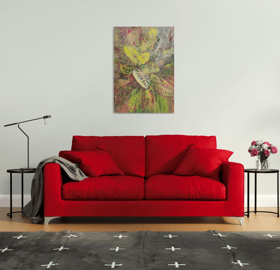 Croton in yellow