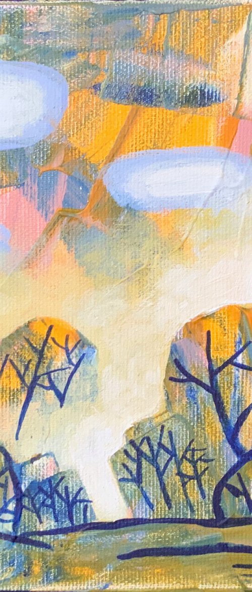 Yellow landscape by Elena Tomilova