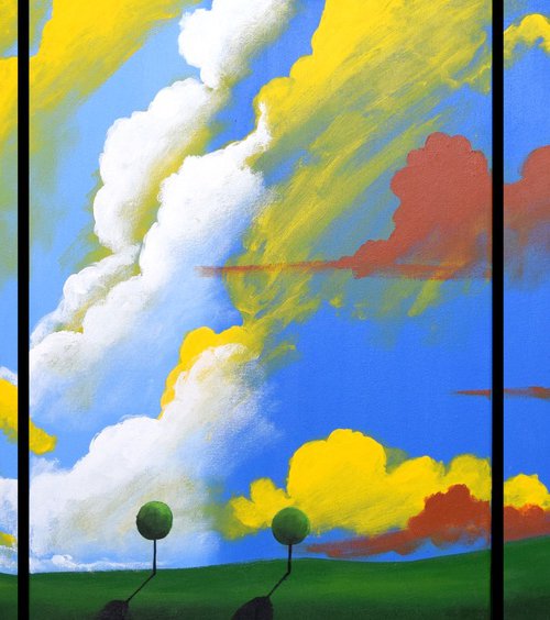 Clouds of colour painting by Stuart Wright