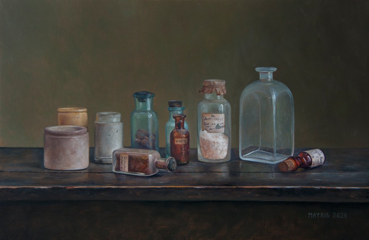 Photorealistic Oil Painting , Medicine Art By Mayrig Simonjan, 20 X 13, Artwork For Sale On Artfinder