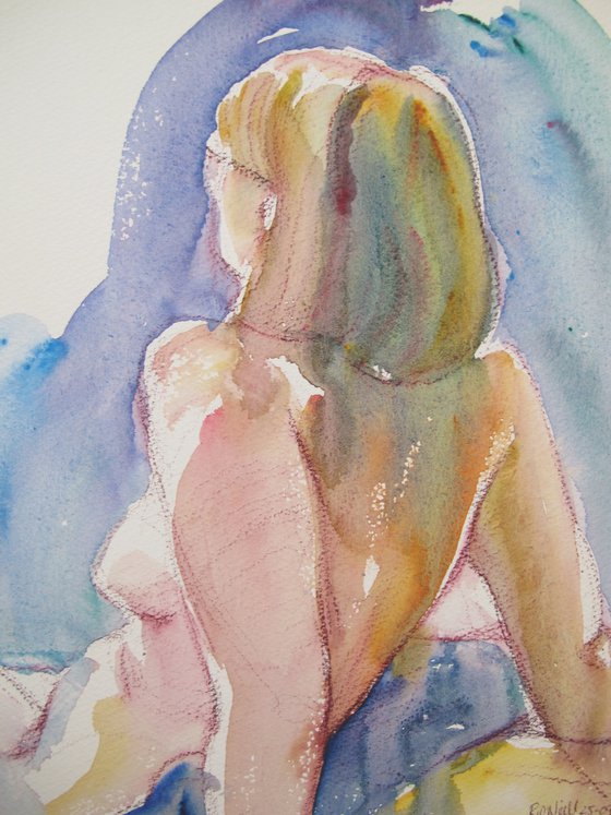 Seated female nude