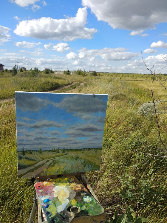 The High Sky - sunny sky landscape painting