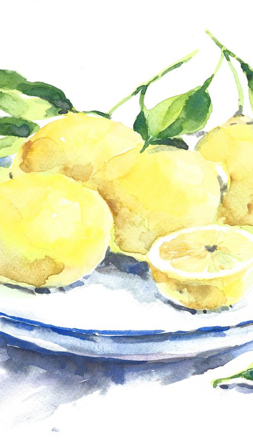 Lemons watercolor by Tanya Amos