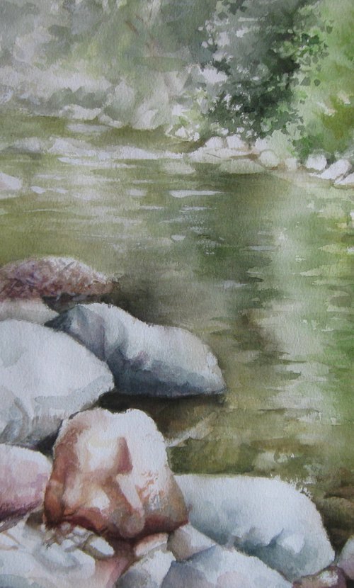 Stones at the river by Elena Oleniuc