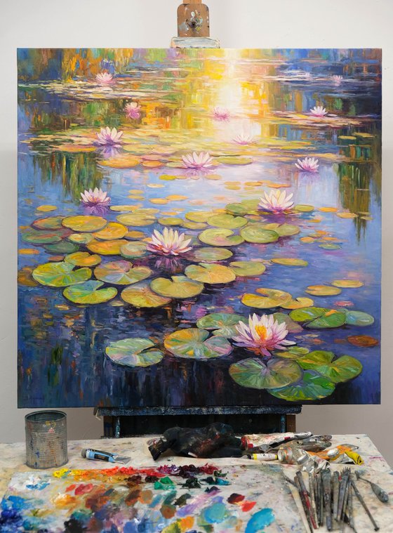 Water Lily Pond in Bloom