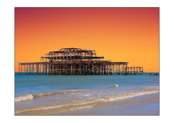 Old Brighton West Pier, UK Stock Image Of Ocean 129736771