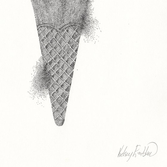 99p - Ice Cream Stippling Illustration