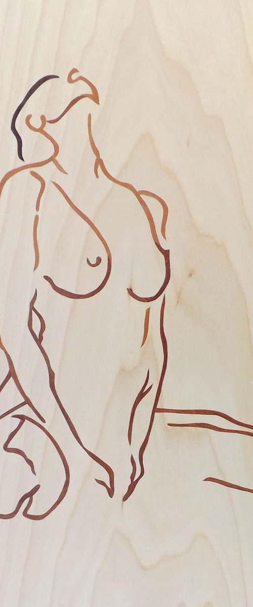 Woman - marquetry variations 1 by Dušan Rakić