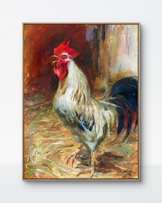 Rooster. Guard of the yard