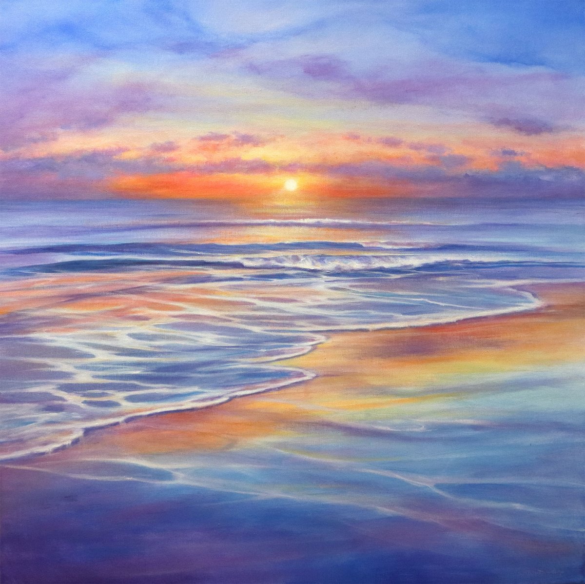  Evening Tides By Stella Dunkley, 24 X 24, Artwork For Sale On Artfinder
