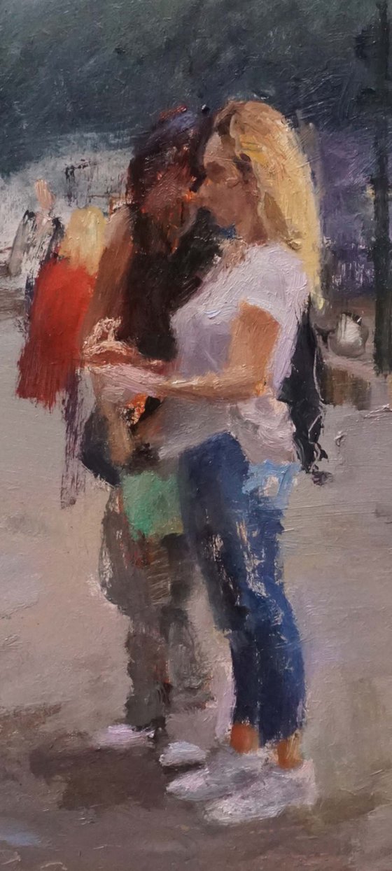 Two stage in passers-by's life