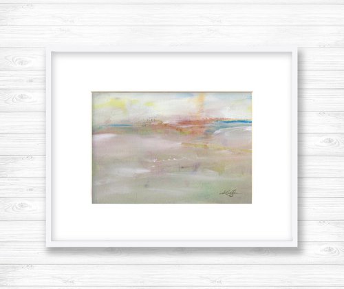 Serene Dream 2019 - 5 - Mixed Media Abstract Landscape / Seascape Painting in mat by Kathy Morton Stanion by Kathy Morton Stanion