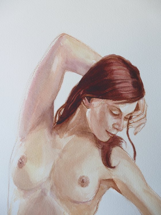 Standing female nude