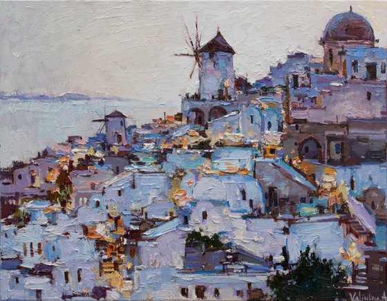 Santorini, Greece - Original landscape painting