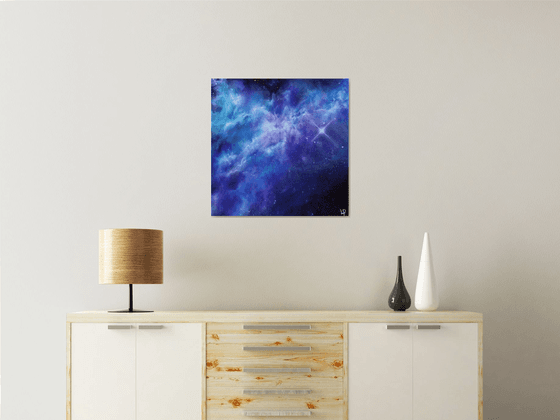 Pheonix - Finger-painted Space, Starry Sky, Nebula