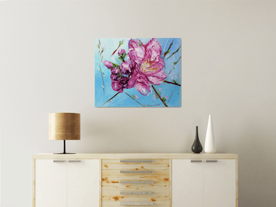 Pink Cherry Blossoms - with gold embelishment