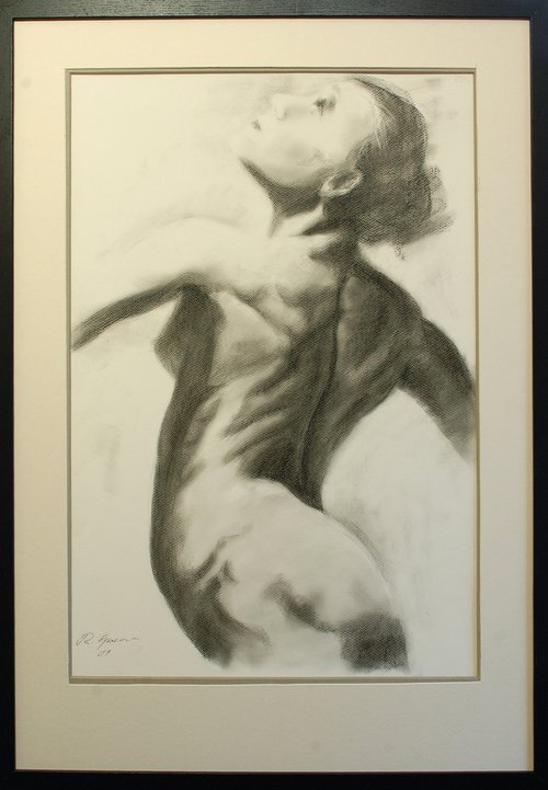 Nude study. Charcoal drawing. by Rumen Spasov