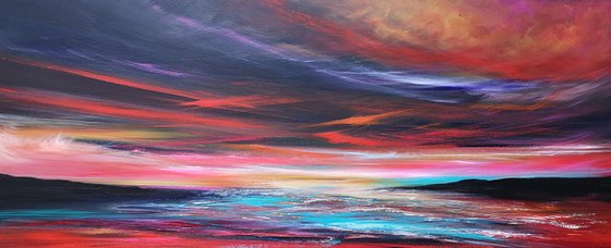 Twilight Blaze - seascape, emotional, panoramic