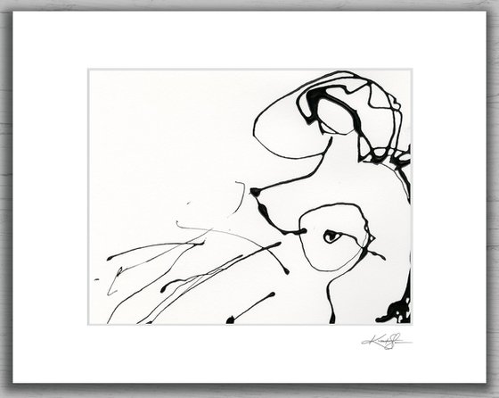 Doodle Nude 31 - Minimalistic Abstract Nude Art by Kathy Morton Stanion