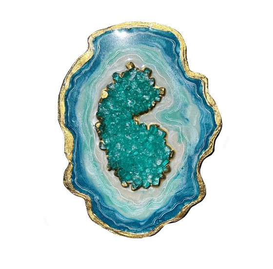 Little gems. Three geodes. Tiffany series.