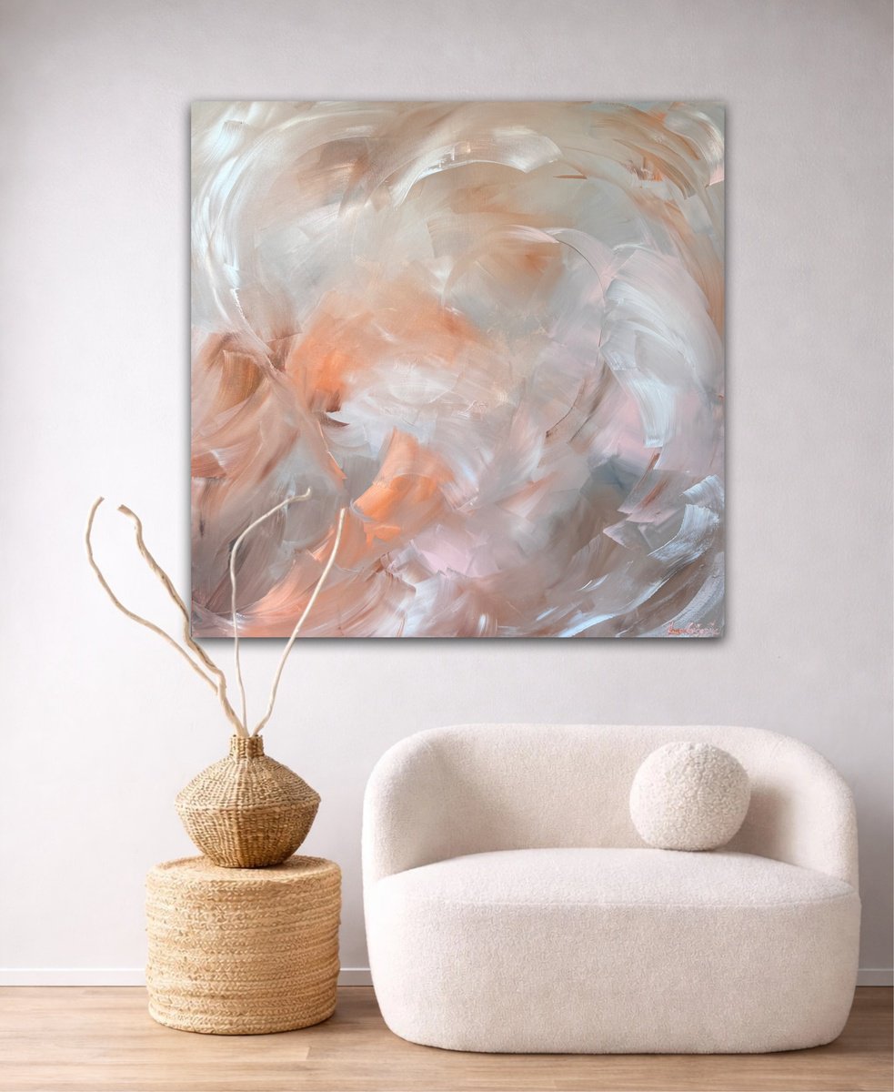 Apricot Veil By Ivana Gigovic, 39 X 39, Artwork For Sale On Artfinder